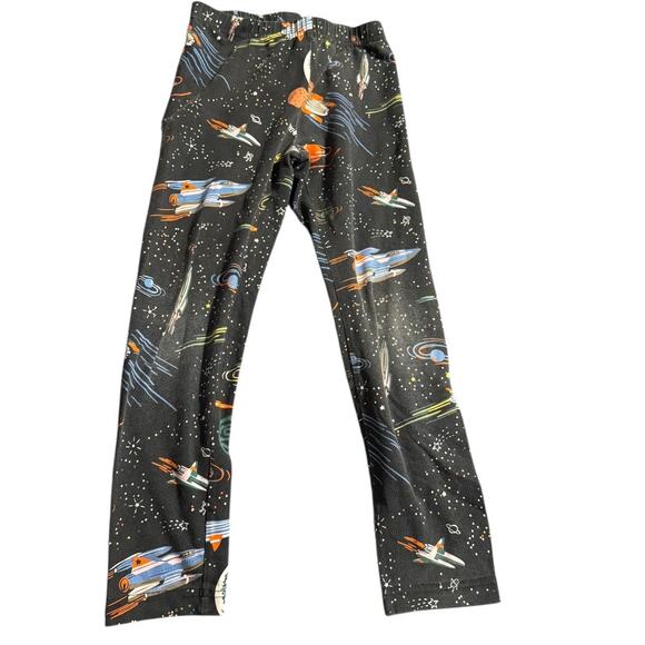Hanna Andersson Pajama Pants Size 120 (6–7) Discover The Sky Rocket Space Print - Picture 2 of 5